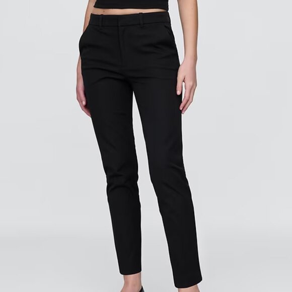 NWT Black GAP Mid-Rise Bi-Stretch Slim Ankle Pants - Picture 2 of 10